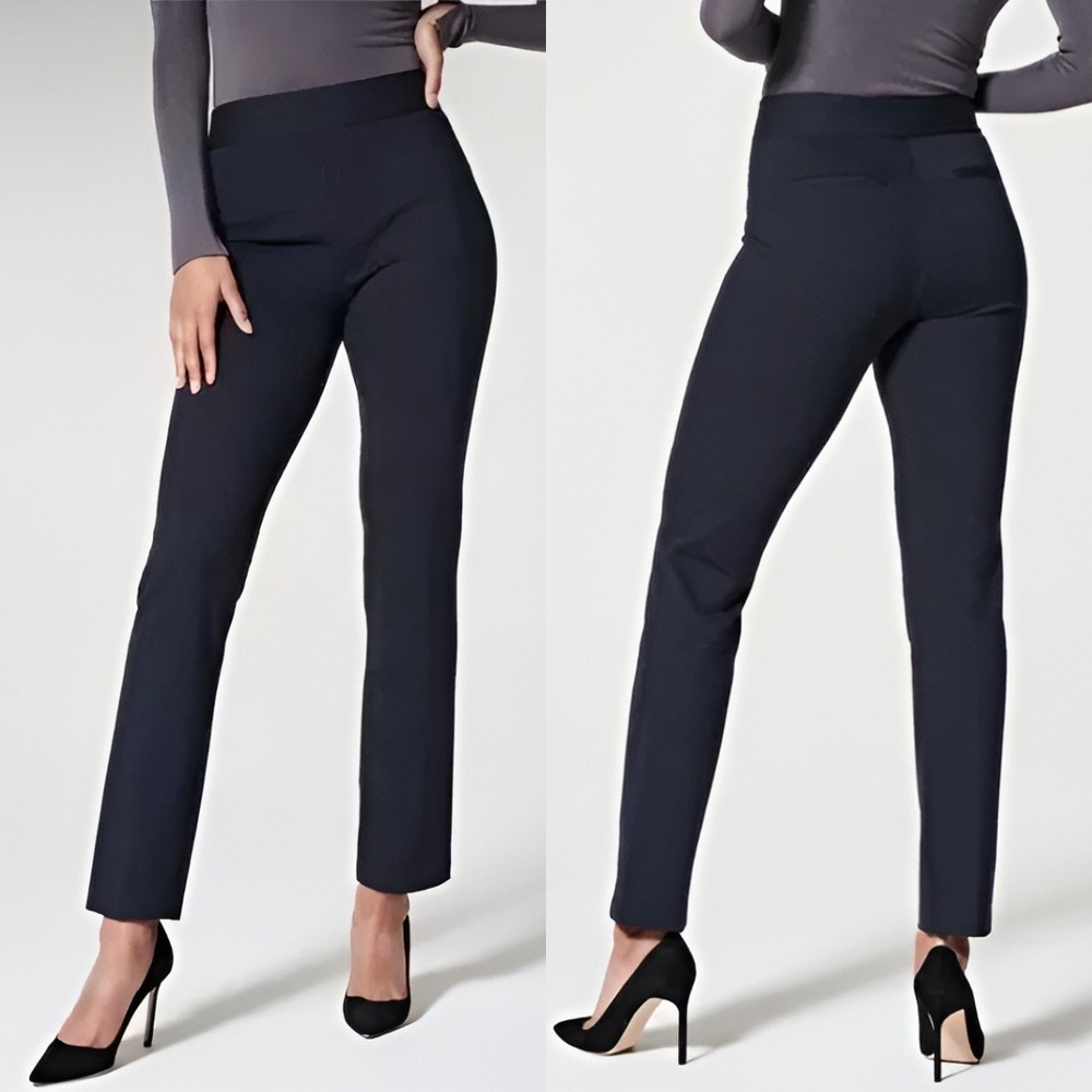NWT Spanx Navy Pin Stripe PBP Perfect Slim‎ Straight Pants